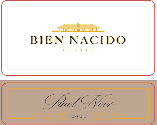2022 Bien Nacido Estate Pinot Noir front label