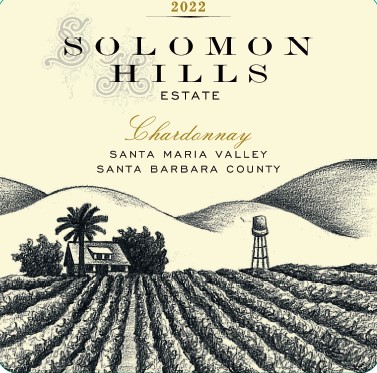 2022 Solomon Hills Estate Chardonnay front label
