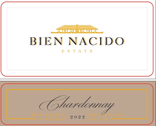 2022 Bien Nacido Estate Chardonnay front label